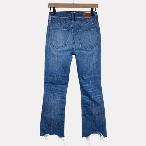 Madewell Cali Demi-Boot Distressed Hem Jeans Womens 26 Blue Five Pocket Zip Fly - Picture 2 of 11